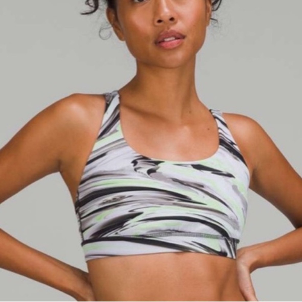 Lululemon Energy Bra in paint glide warp multi